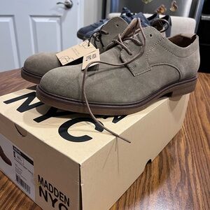 Madden NYC Men's Brown Suede Oxford Shoes